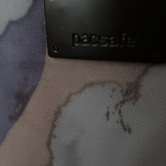 Pacsafe Gray and Blue Crossbody Bag with Camouflage Pattern - Picture 4 of 12